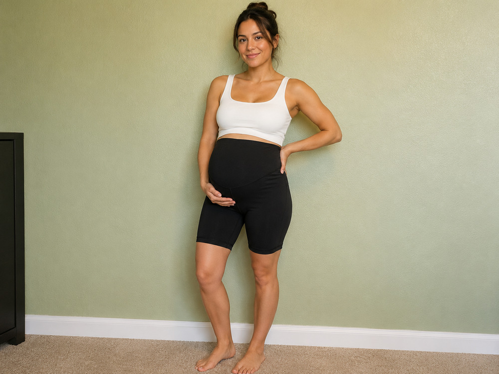 Isabel Black Maternity Bike Shorts Small